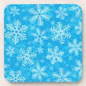 Witte sneeuwvlokken bier onderzetter (Voorkant)