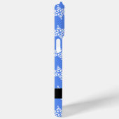 Witte sneeuwvlokken, Blauw, Jouw naam, Personalise Case-Mate iPhone Case (Achterkant / Rechts)