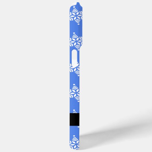 Witte sneeuwvlokken, Blauw, Jouw naam, Personalise Case-Mate iPhone Case (Achterkant / Rechts)