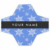 Witte sneeuwvlokken, Blauw, Jouw naam, Personalise Voetbal (Enkel)