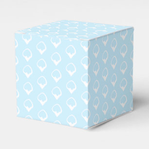 Witte sneeuwvlokken bleek lichtblauw geschenk bedankdoosjes