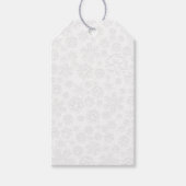 Witte sneeuwvlokken cadeaulabel (Voorkant)
