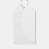 Witte sneeuwvlokken cadeaulabel (Achterkant)