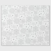 Witte sneeuwvlokken cadeaupapier (Vlak)