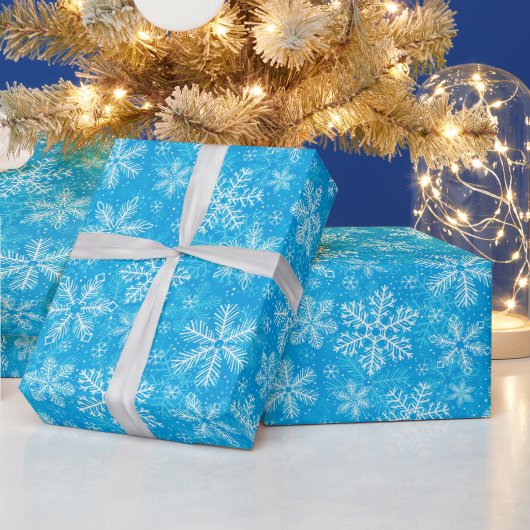 Witte sneeuwvlokken cadeaupapier (Feestdagen)