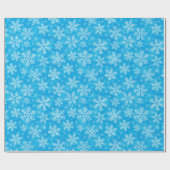Witte sneeuwvlokken cadeaupapier (Vlak)