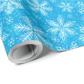 Witte sneeuwvlokken cadeaupapier (Rol Hoek)