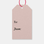 Witte sneeuwvlokken Diepe rode achtergrond-cadeau- Cadeaulabel (Achterkant)