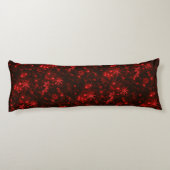 Witte sneeuwvlokken Diepe rode ondergrondse hoofdp Lichaamskussen (Achterkant)