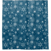 Witte sneeuwvlokken douchegordijn (Voorkant)