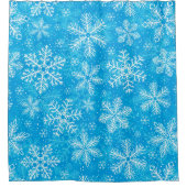 Witte sneeuwvlokken douchegordijn (Voorkant)