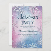 Witte sneeuwvlokken Elegant kerstfeest Kaart (Voorkant)