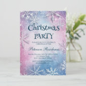 Witte sneeuwvlokken Elegant kerstfeest Kaart (Staand voorkant)