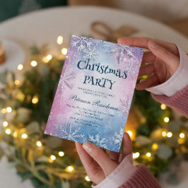 Witte sneeuwvlokken Elegant kerstfeest Kaart