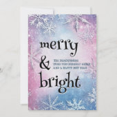 Witte sneeuwvlokken Elegant vrolijk en helder Feestdagenkaart (Voorkant)