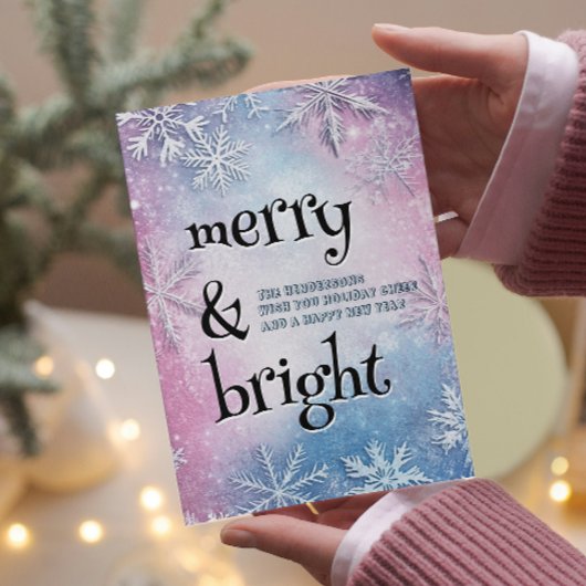 Witte sneeuwvlokken Elegant vrolijk en helder Feestdagenkaart