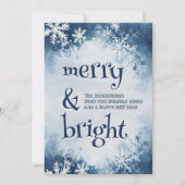 Witte sneeuwvlokken Elegant vrolijk en helder Feestdagenkaart (Voorkant)