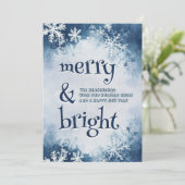 Witte sneeuwvlokken Elegant vrolijk en helder Feestdagenkaart (Staand voorkant)