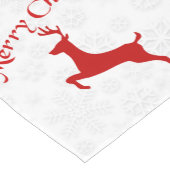 Witte sneeuwvlokken en rendieren korte tafelloper (Hoek)