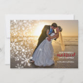 Witte Sneeuwvlokken Foto Vakantie Kaart (Voorkant)