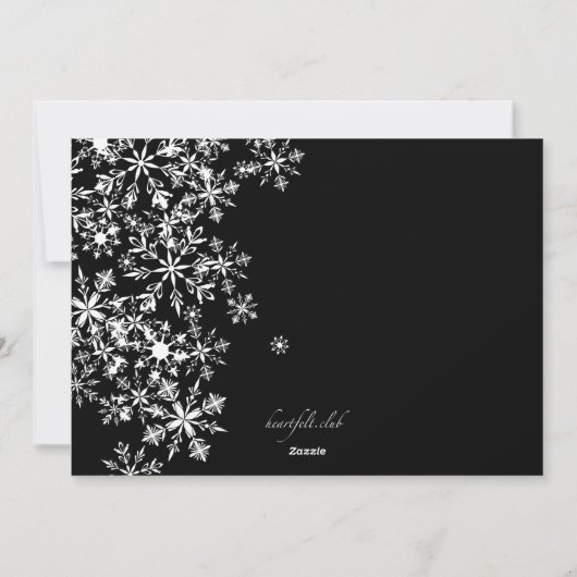 Witte Sneeuwvlokken Foto Vakantie Kaart (Achterkant)