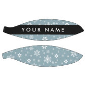 Witte sneeuwvlokken, grijs, Jouw naam, personalise Basketbal (Panelen)