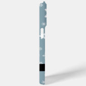 Witte sneeuwvlokken, grijs, Jouw naam, personalise Case-Mate iPhone Case (Achterkant / Rechts)