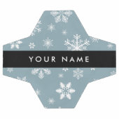 Witte sneeuwvlokken, grijs, Jouw naam, personalise Voetbal (Enkel)