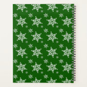 Witte sneeuwvlokken, Groen, Jouw naam, Personalise Planner (Achterkant)