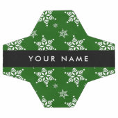 Witte sneeuwvlokken, Groen, Jouw naam, Personalise Voetbal (Enkel)