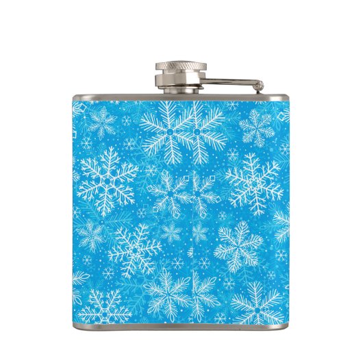 Witte sneeuwvlokken heupfles (Achterkant)