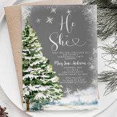 Witte sneeuwvlokken Hij of Zij Winter Geslacht Ont Kaart