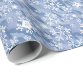 Witte sneeuwvlokken inpakpapier (Rol Hoek)