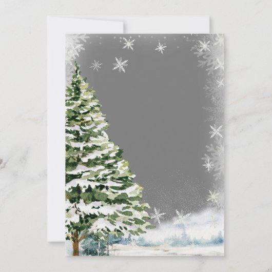 Witte sneeuwvlokken Jingle & Mingle Winter Party Kaart (Achterkant)