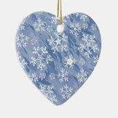 Witte sneeuwvlokken keramisch ornament (Rechts)