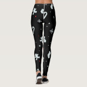 Witte sneeuwvlokken kerstLeggings voor vrouwen Leggings (Achterkant)