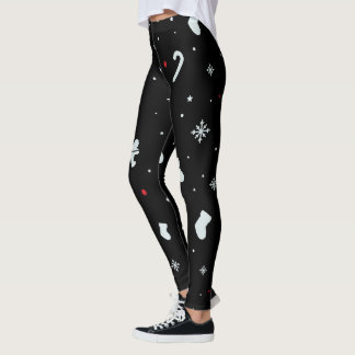 Witte sneeuwvlokken kerstLeggings voor vrouwen Leggings