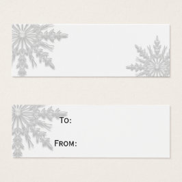 Witte sneeuwvlokken Labels Mini Visitekaartjes