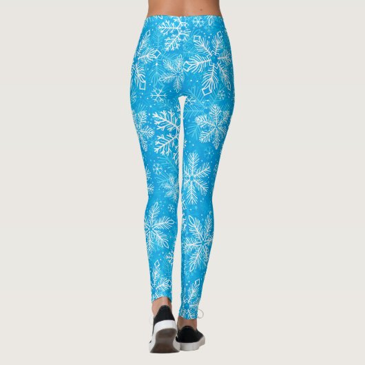 Witte sneeuwvlokken leggings (Achterkant)
