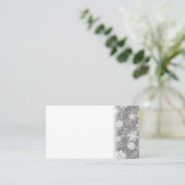 Witte sneeuwvlokken Luxuriekerst Afsprakenkaartje (Staand voorkant)