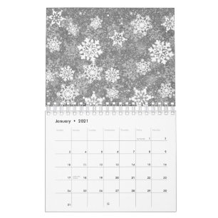 Witte sneeuwvlokken Luxuriekerst Kalender