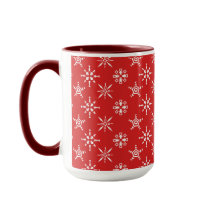 Witte Sneeuwvlokken met Rode Achtergrond Aangepast