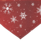 Witte sneeuwvlokken met rode achtergrondtablet tafelkleed (Gekanteld)
