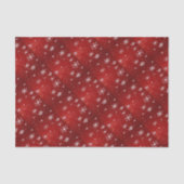 Witte sneeuwvlokken met rood achtergrondweefselpap tissuepapier (Voorkant)
