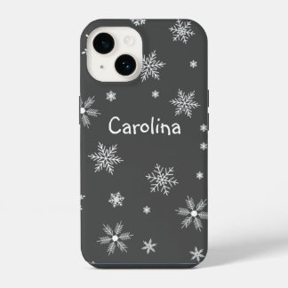 witte sneeuwvlokken naam iPhone 14 hoesje