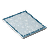Witte sneeuwvlokken notitieblok (Schuin)