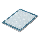 Witte sneeuwvlokken notitieblok (Linkerzijde)