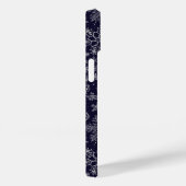 Witte sneeuwvlokken op blauw Case-Mate iPhone case (Achterkant / Rechts)