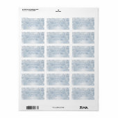 Witte sneeuwvlokken op blauw Retouradres Label (Full Sheet)