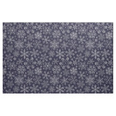 Witte sneeuwvlokken op blauw stof (Yard (91,4 cm))
